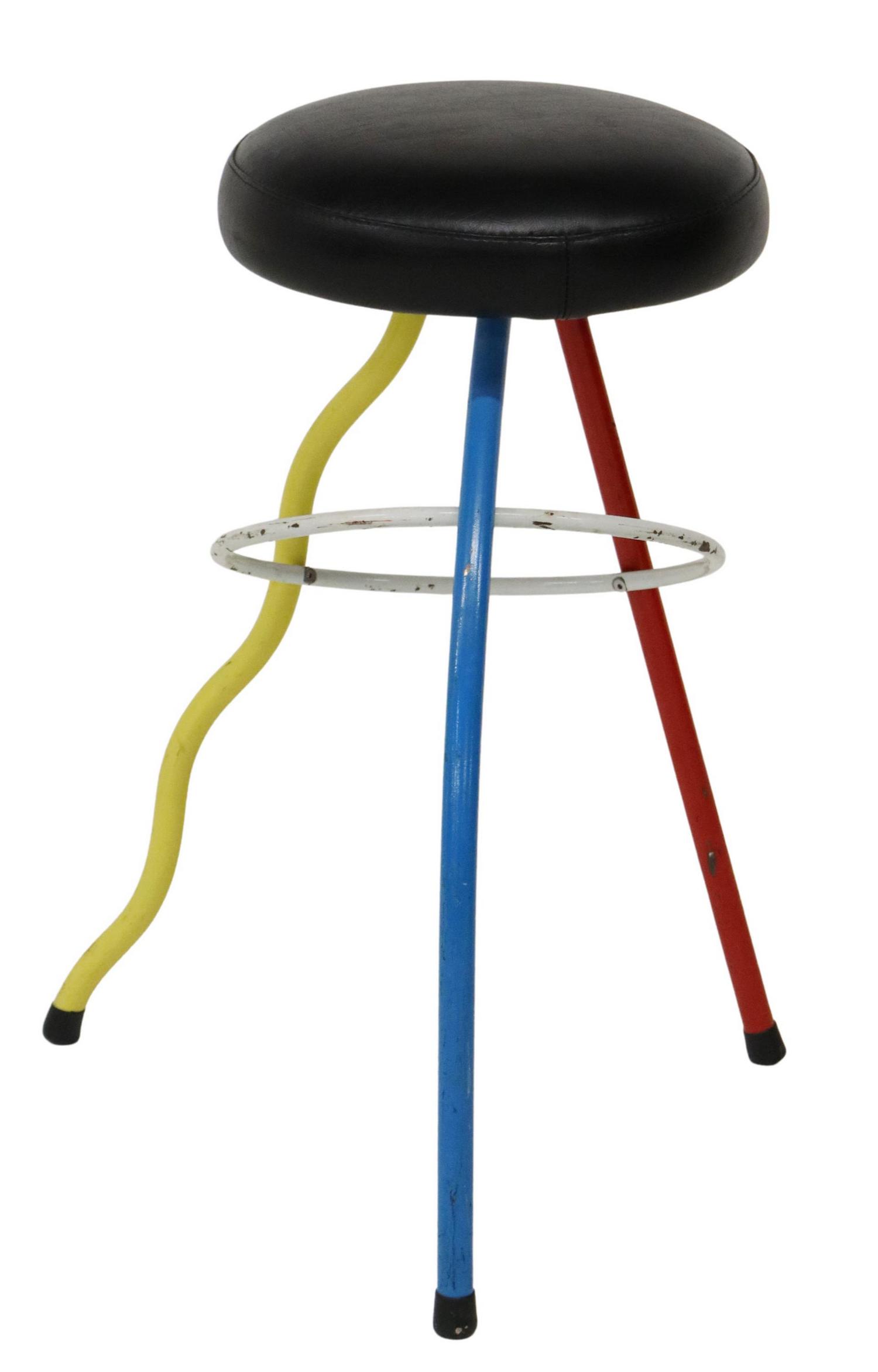 JAVIER MARISCAL (B.1950) MEMPHIS STYLE STOOL (1 of 3)