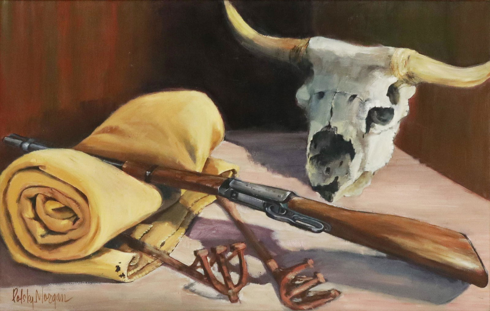 POLSKY MORGAN (TX, 1942-2008) WESTERN STILL LIFE (1 of 4)