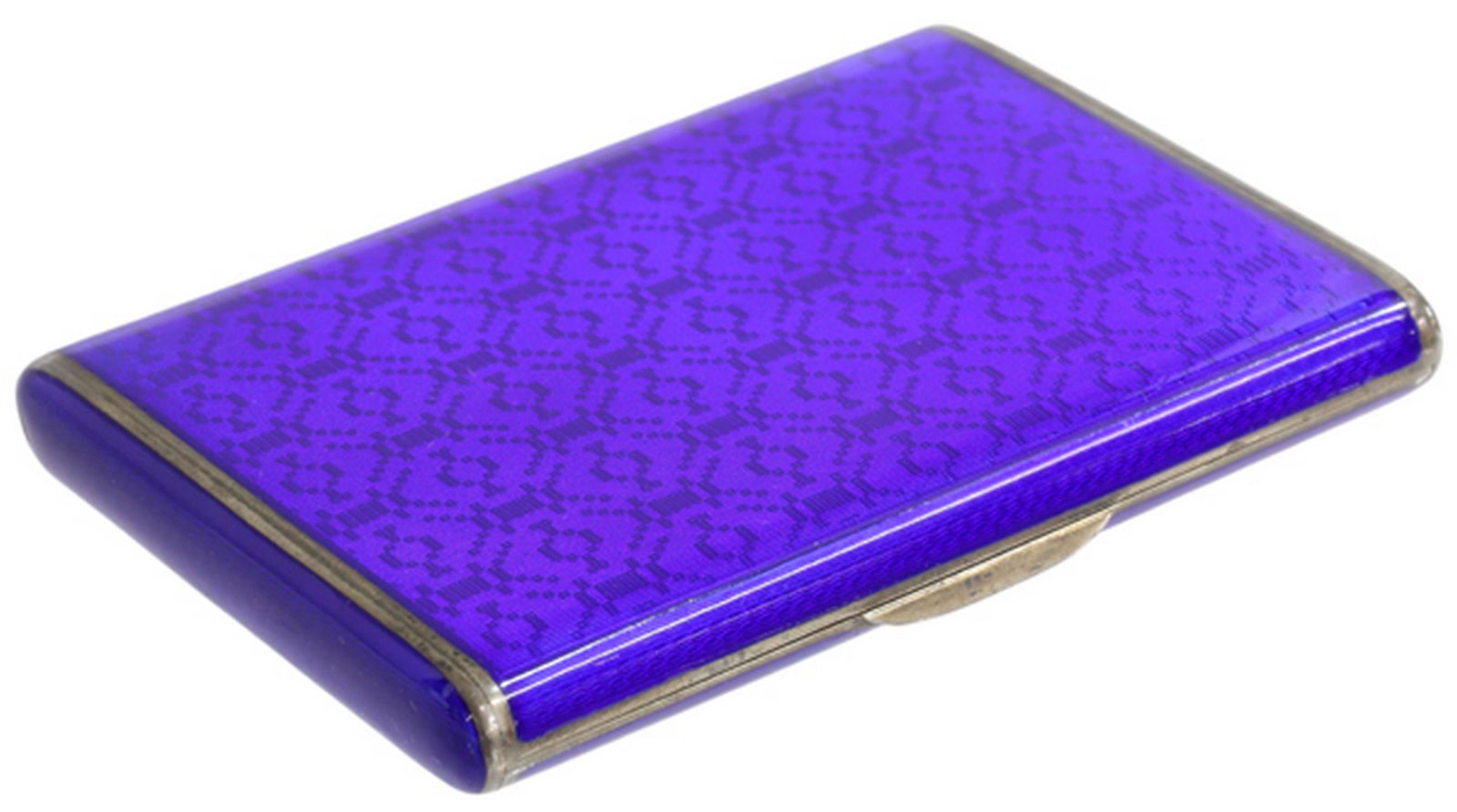 GERMAN 835 SILVER GUILLOCHE ENAMEL CIGARETTE CASE (1 of 4)