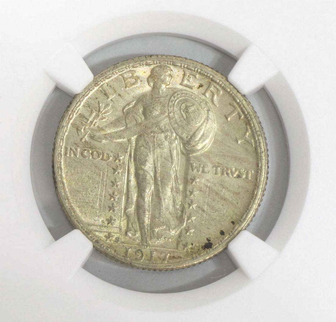 U.S. 1917S STANDING LIBERTY QUARTER, NGC MS63 (1 of 4)