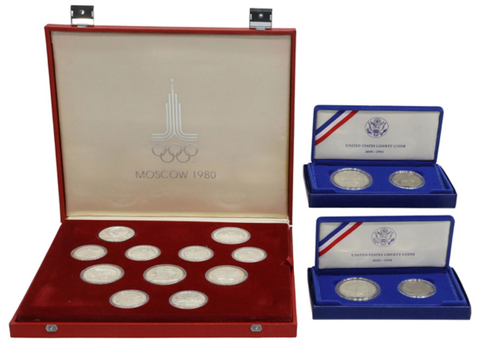 (30)MOSCOW OLYMPIC COINS & US LIBERTY COINS 20 OZT (1 of 5)