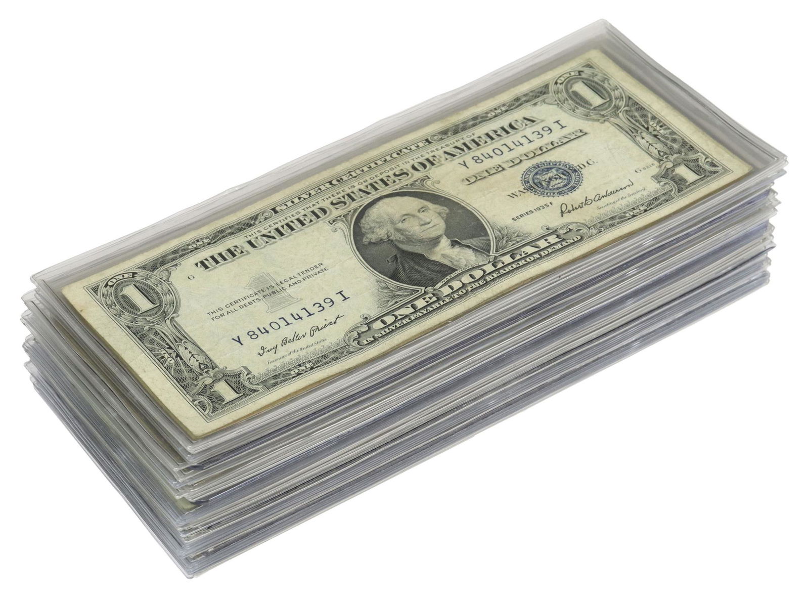 (45) U.S. $1 SILVER CERTIFICATES, CIRCULATED (1 of 3)