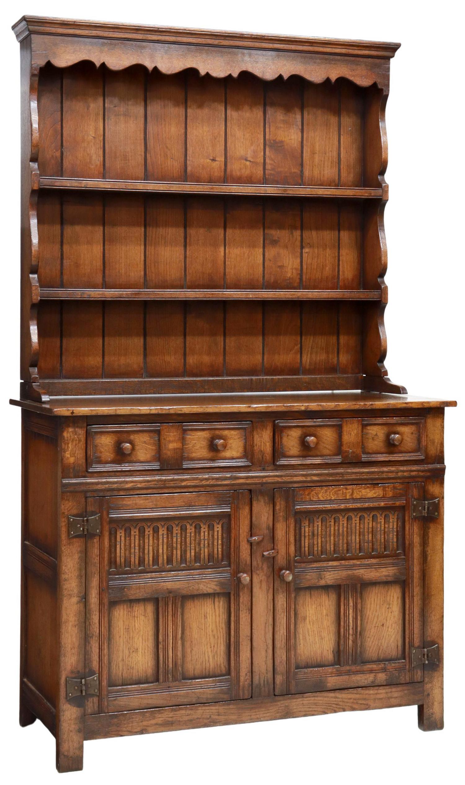 ENGLISH JACOBEAN STYLE OAK KITCHEN DRESSER (1 of 5)