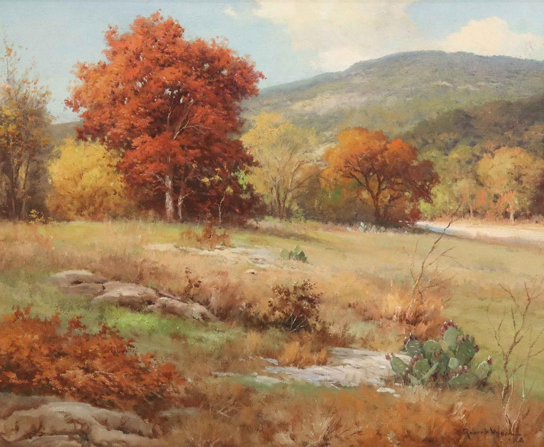 ROBERT WOOD (1889-1979) 'A TEXAS AUTUMN' PAINTING (1 of 6)
