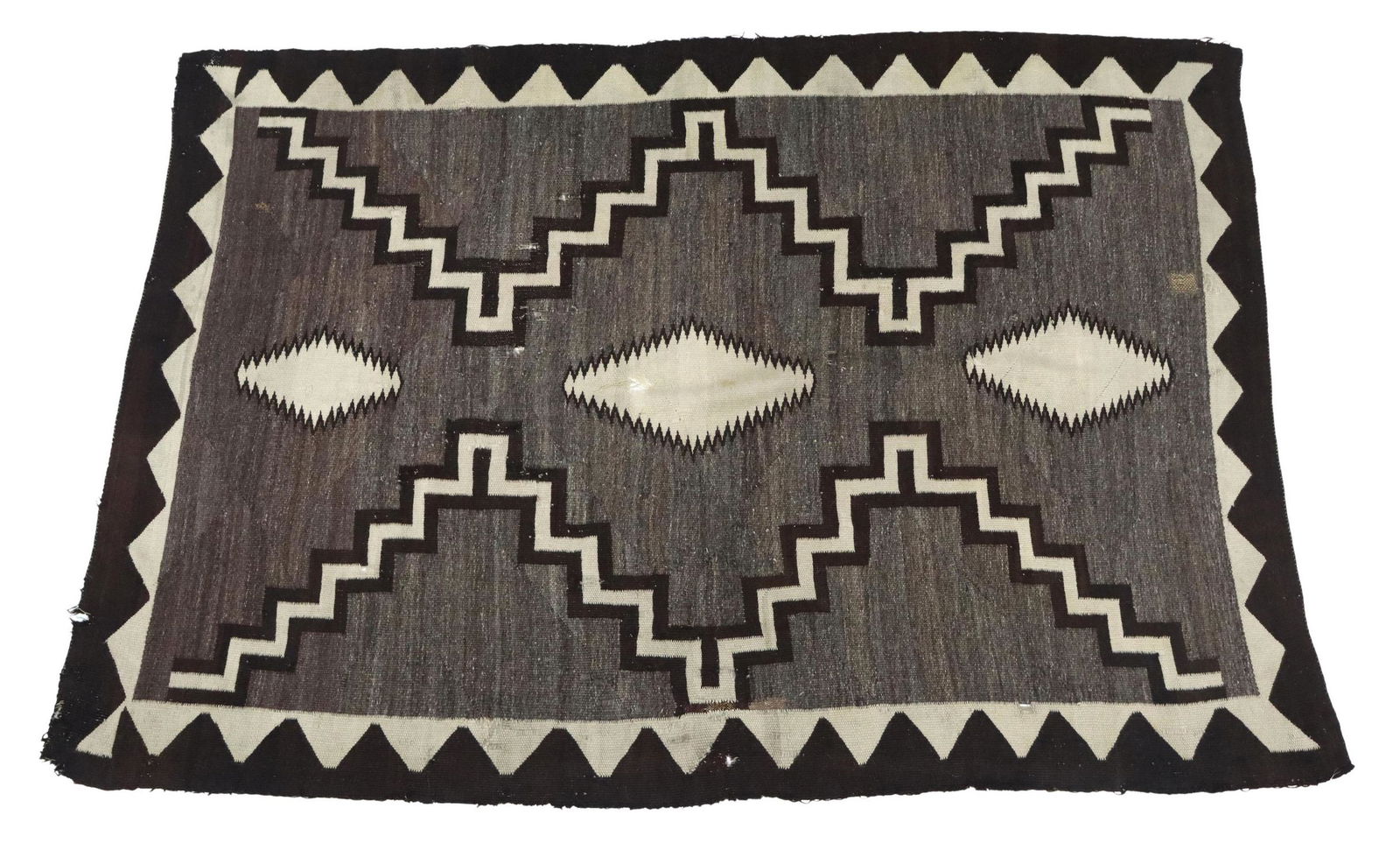 NATIVE AMERICAN NAVAJO WOVEN RUG, 8'8" X 5'11" (1 of 3)