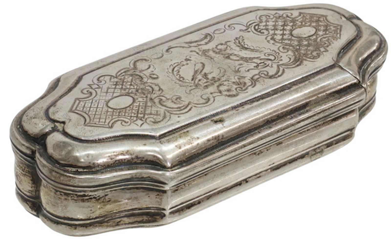 DUTCH SILVER TOBACCO OR SNUFF BOX (1 of 9)
