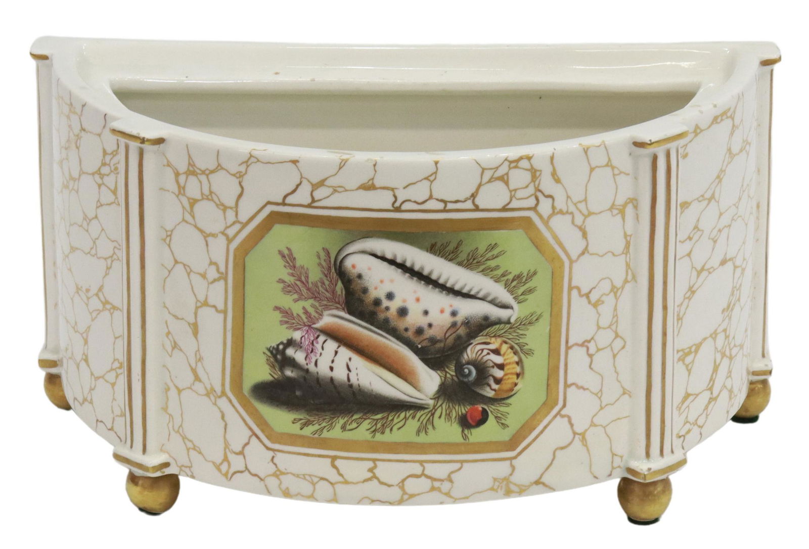 ITALIAN PORCELAIN DEMILUNE BOUGH POT (1 of 6)