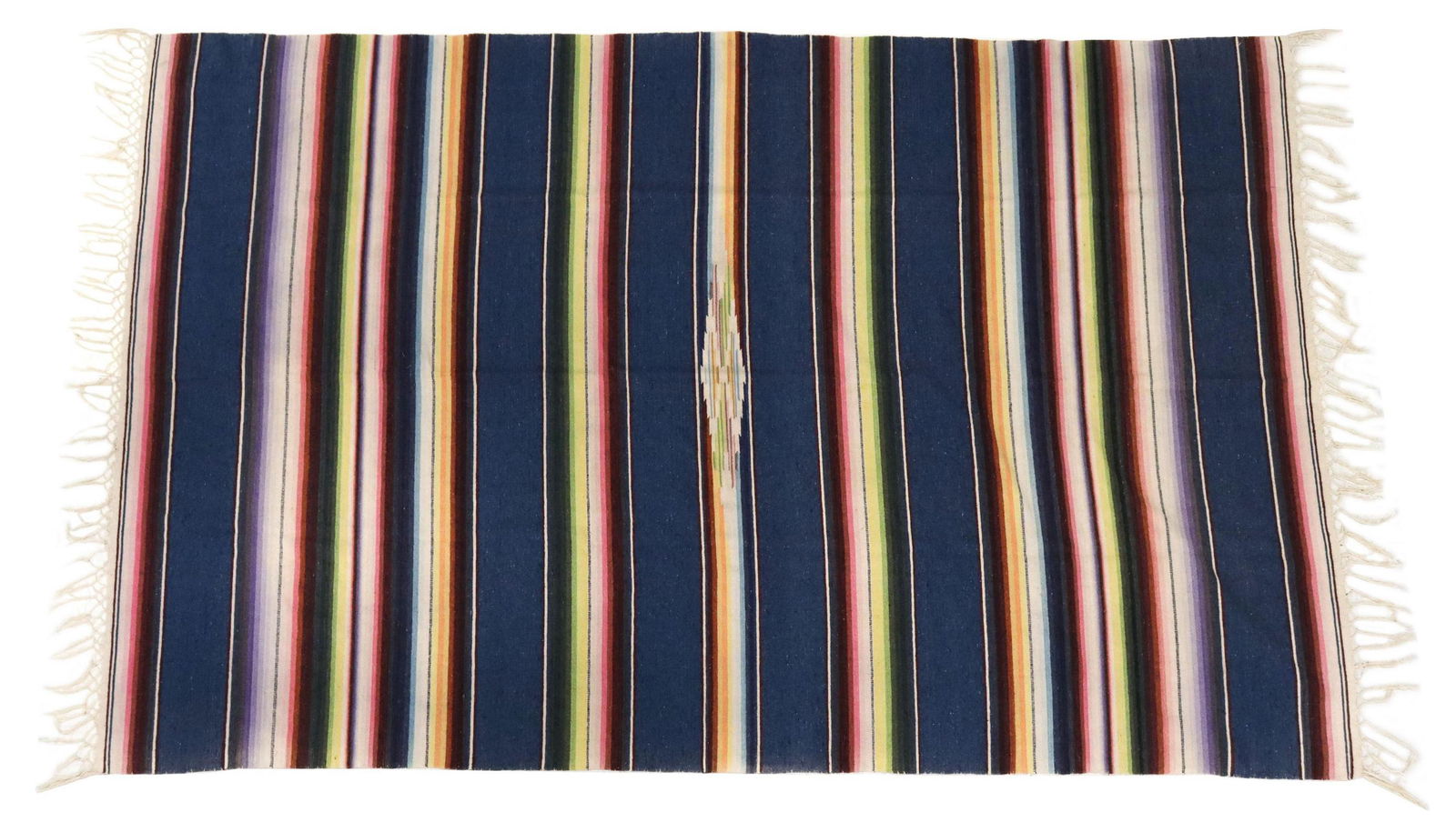 MEXICAN WOOL & SILK SERAPE/SALTILLO BLANKET (1 of 3)