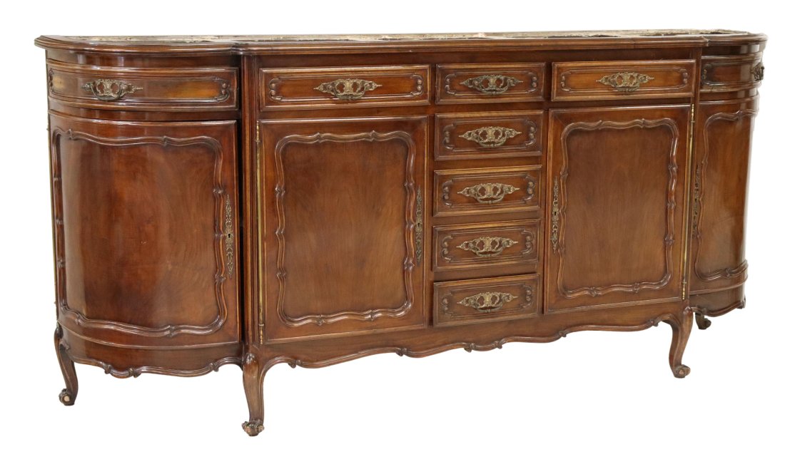 FRENCH LOUIS XV STYLE SIDEBOARD, LACKS MARBLE (1 of 6)