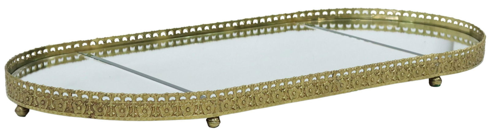 MONUMENTAL BRONZE & MIRROR SURTOUT DE TABLE (1 of 4)