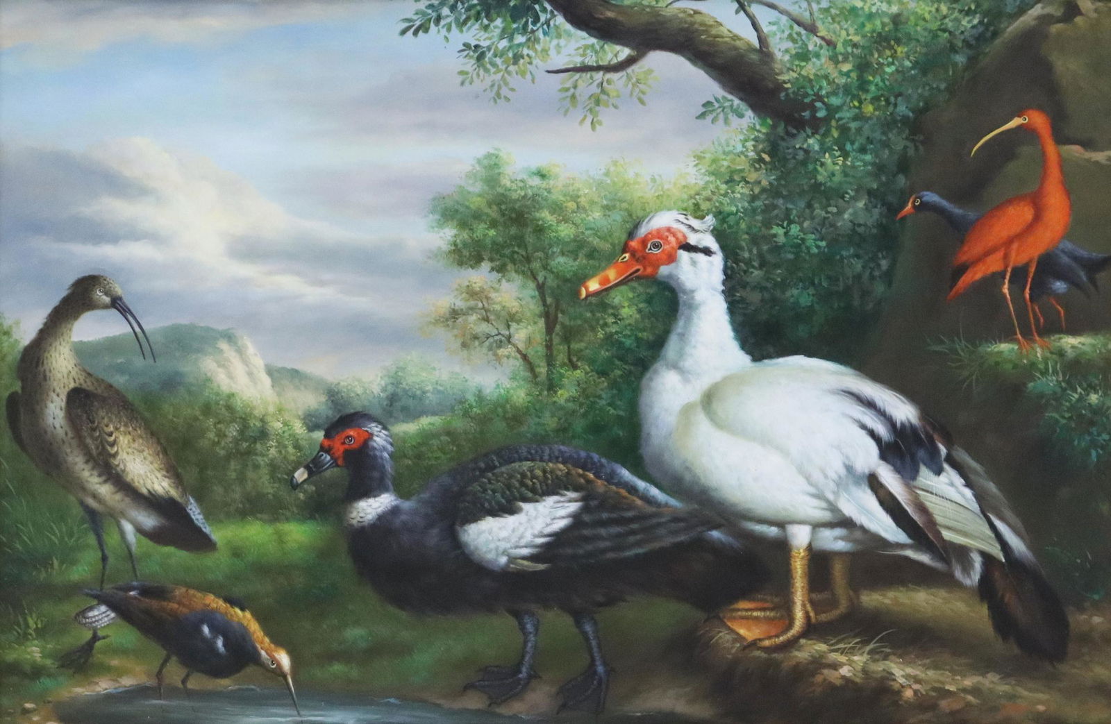 MANNER OF MELCHIOR D'HONDECOETER BIRDS PAINTING (1 of 3)