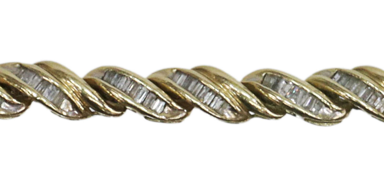 ESTATE 14KT GOLD & 3.5 CTTW DIAMOND BRACLET (1 of 5)