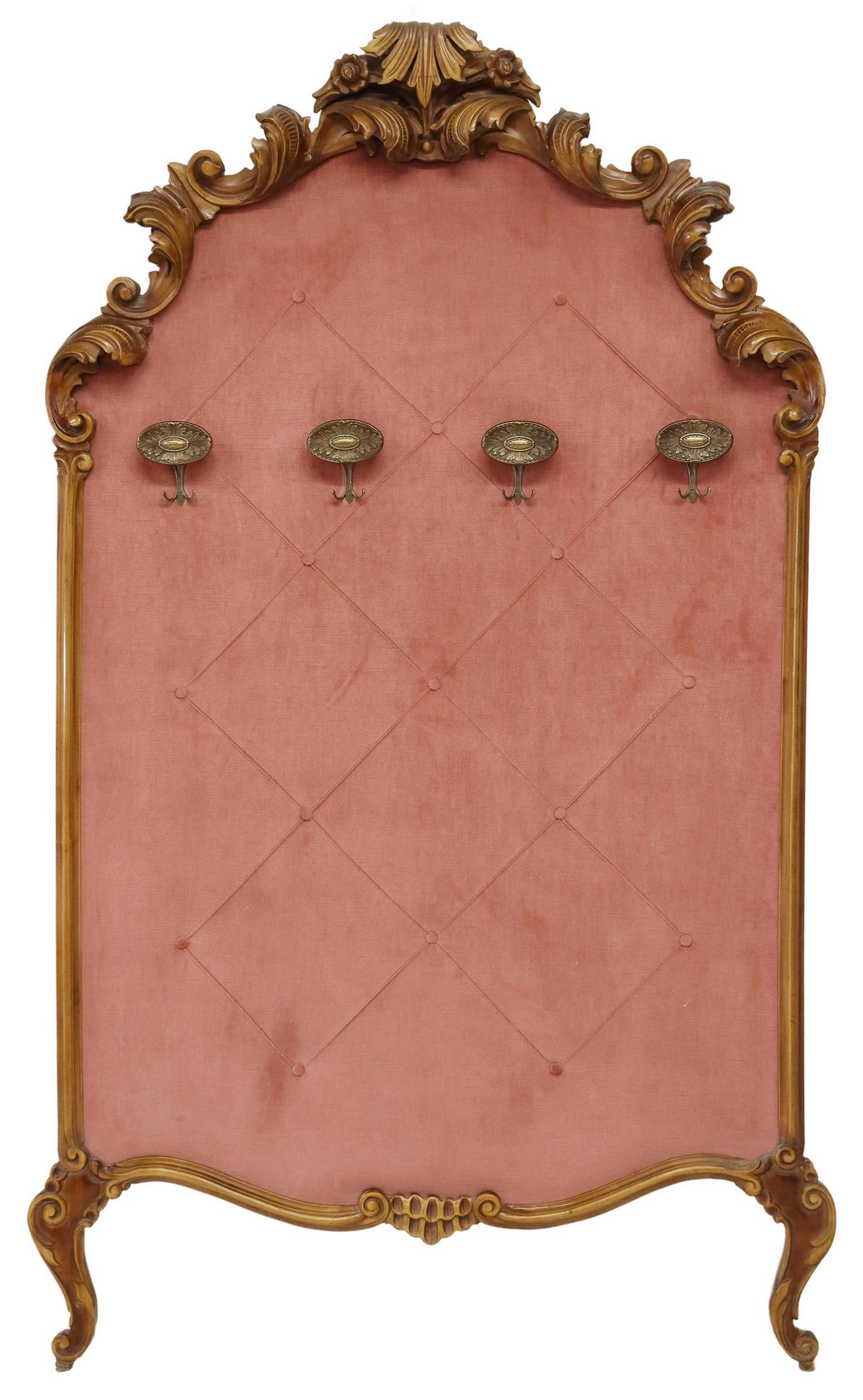 ITALIAN BAROQUE STYLE WALNUT WALL-MOUNT HALL TREE (1 of 3)