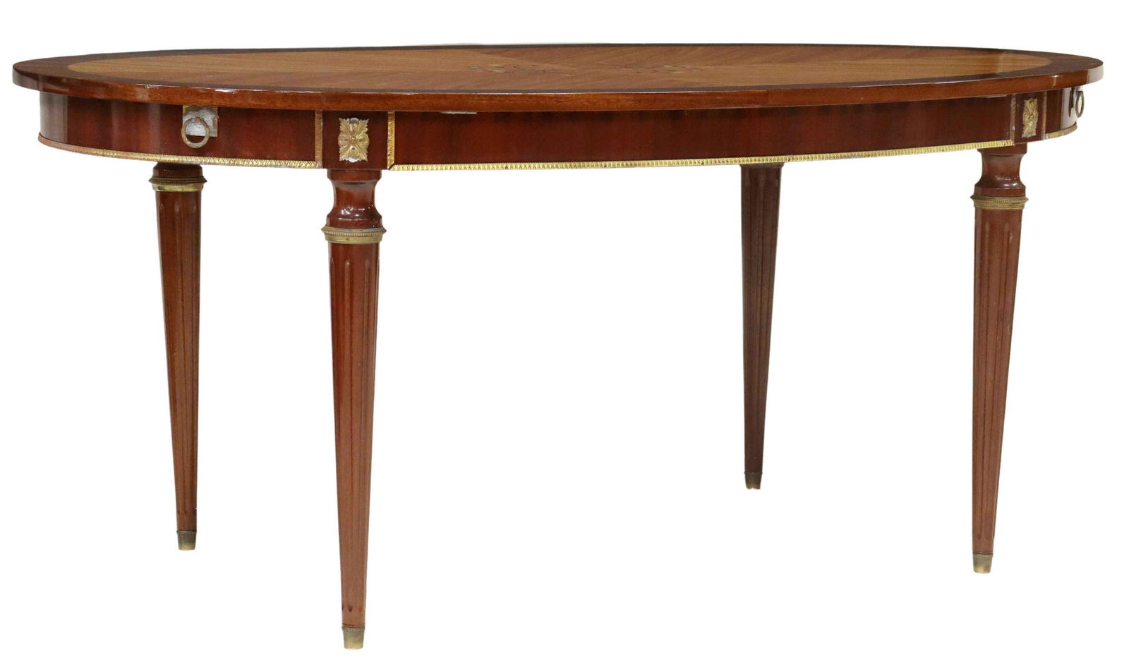 FRENCH LOUIS XVI STYLE MARQUETRY EXTENSION TABLE (1 of 5)