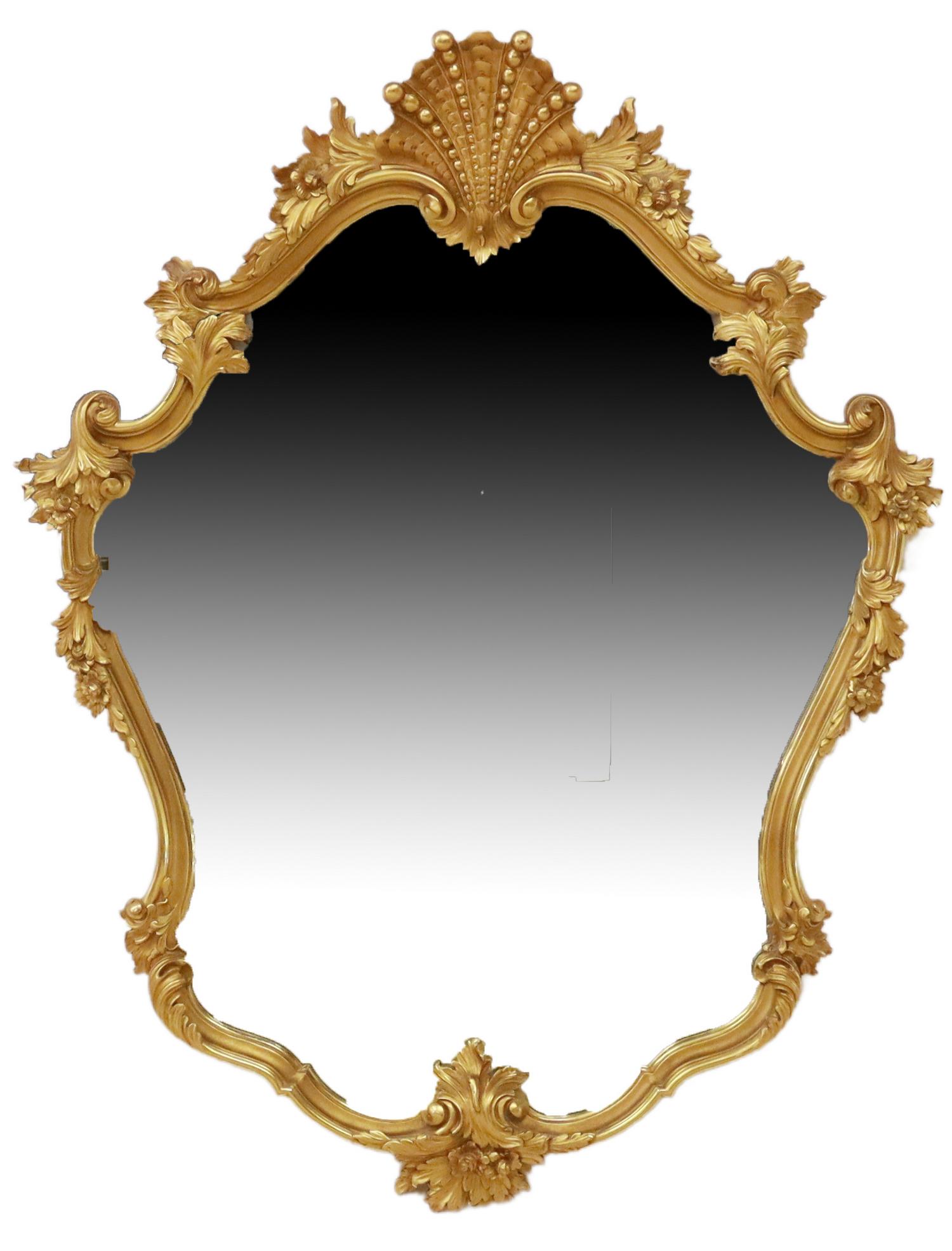 ITALIAN LOUIS XV STYLE GILTWOOD MIRROR (1 of 3)