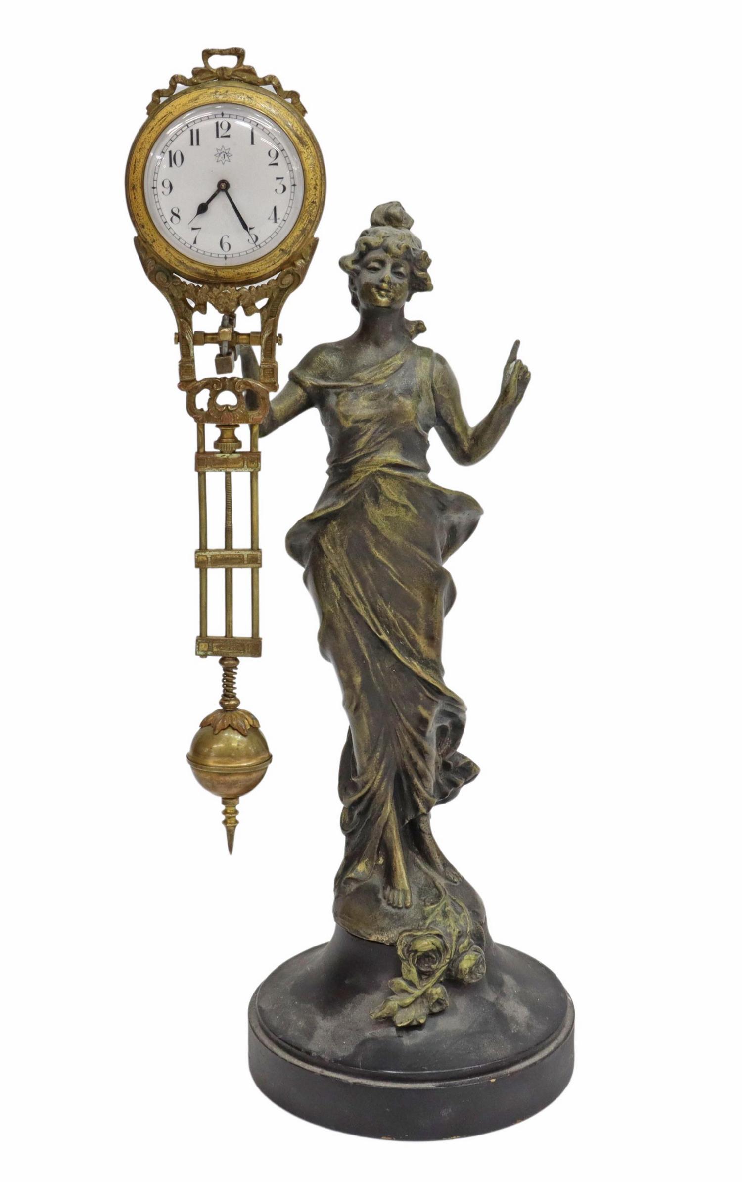 JUNGHANS FIGURAL 'DIANA' MYSTERY SWINGER CLOCK (1 of 5)