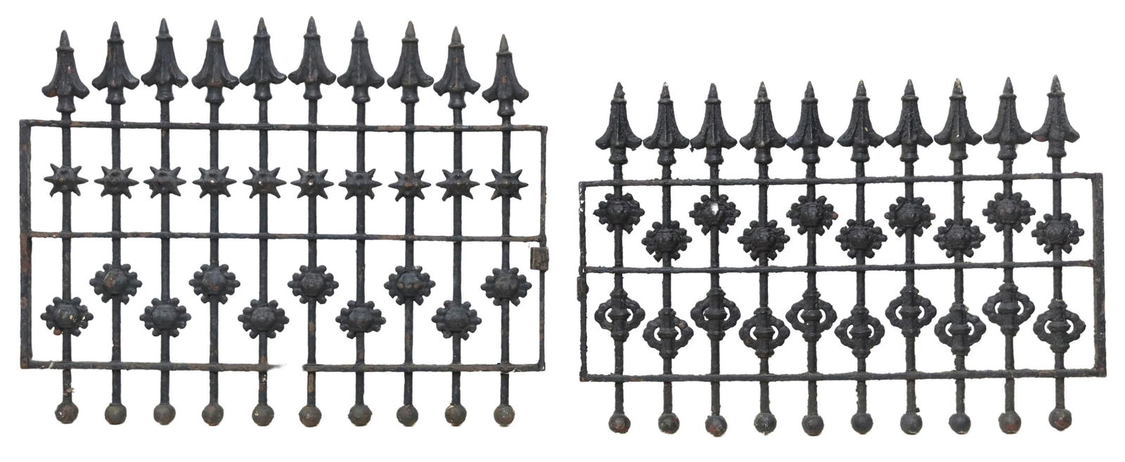 (2) PETITE ARCHITECTURAL IRON GATE PANELS (1 of 2)