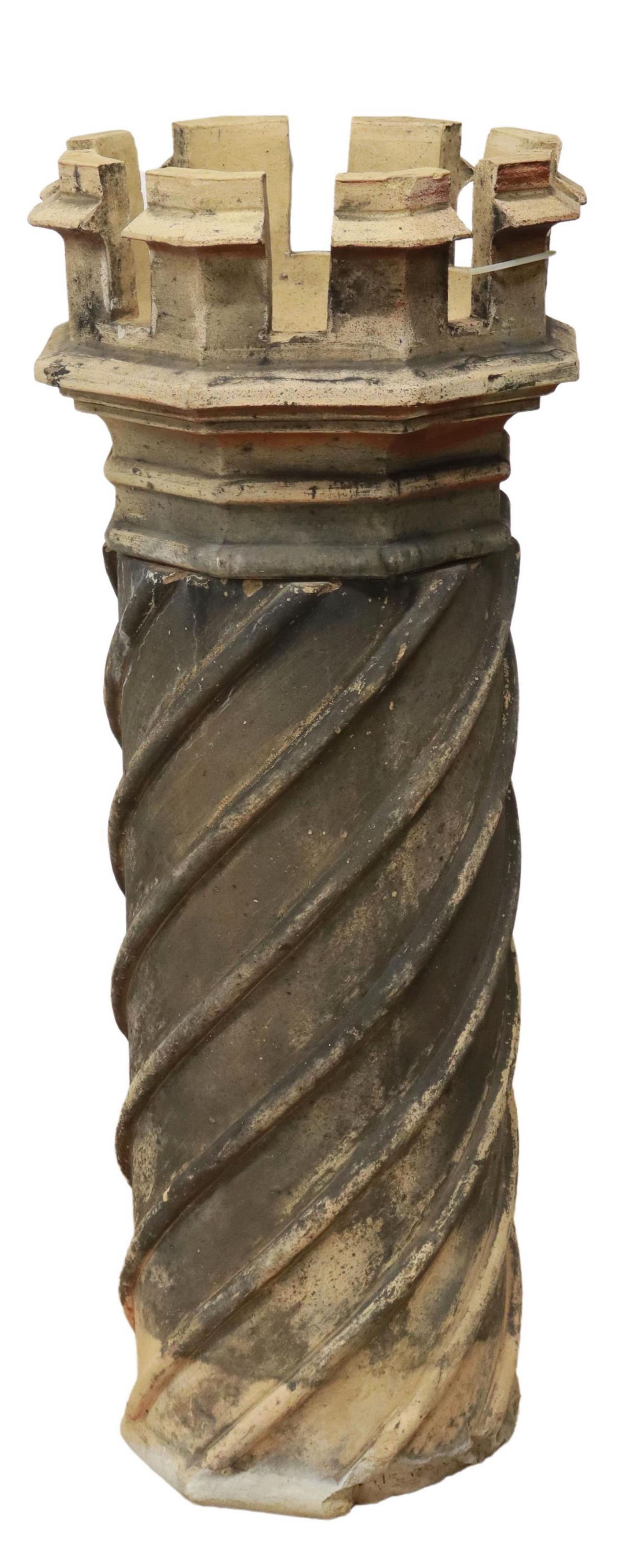 ARCHITECTURAL TERRACOTTA TURRET-FORM CHIMNEY POT (1 of 2)