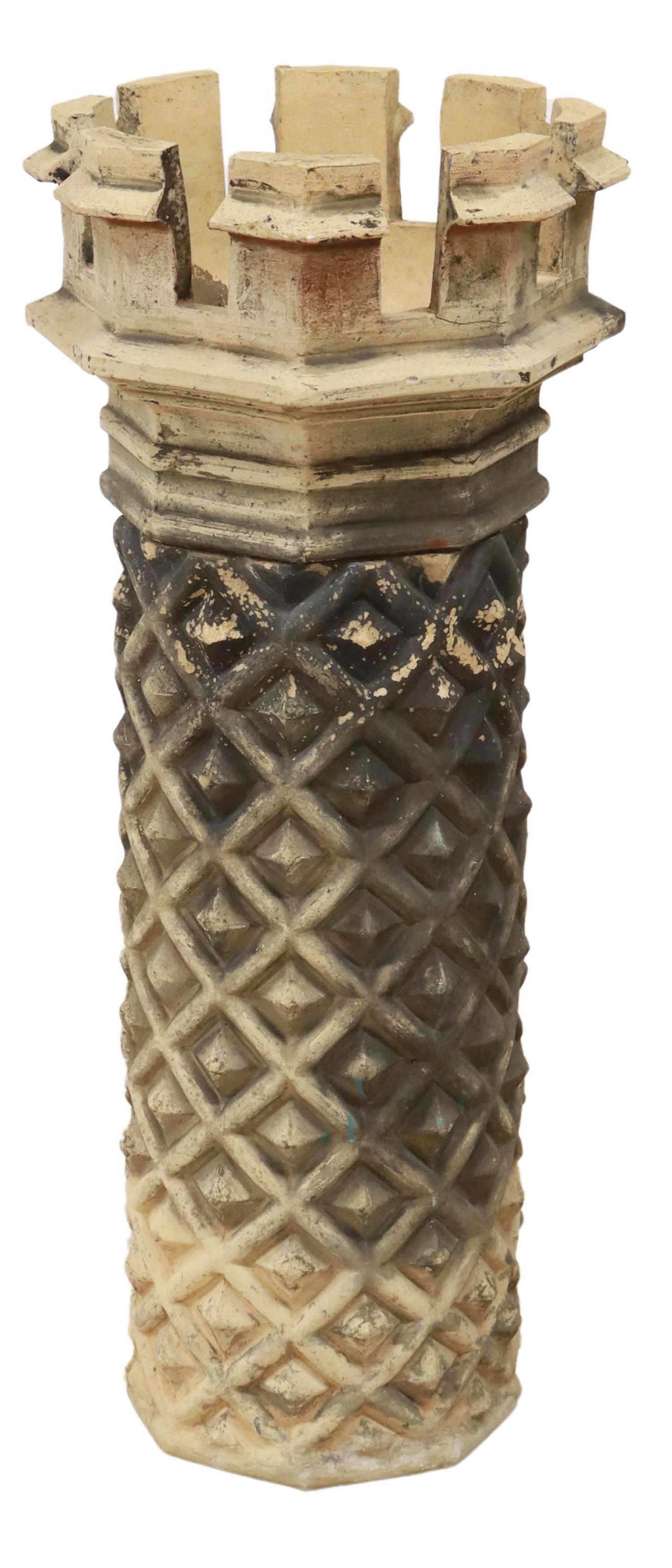 ARCHITECTURAL TERRACOTTA TURRET-FORM CHIMNEY POT (1 of 2)