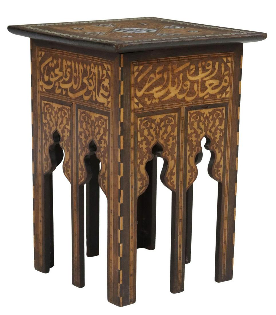 ARABESQUE MOTHER-OF-PEARL INLAID SIDE TABLE (1 of 4)