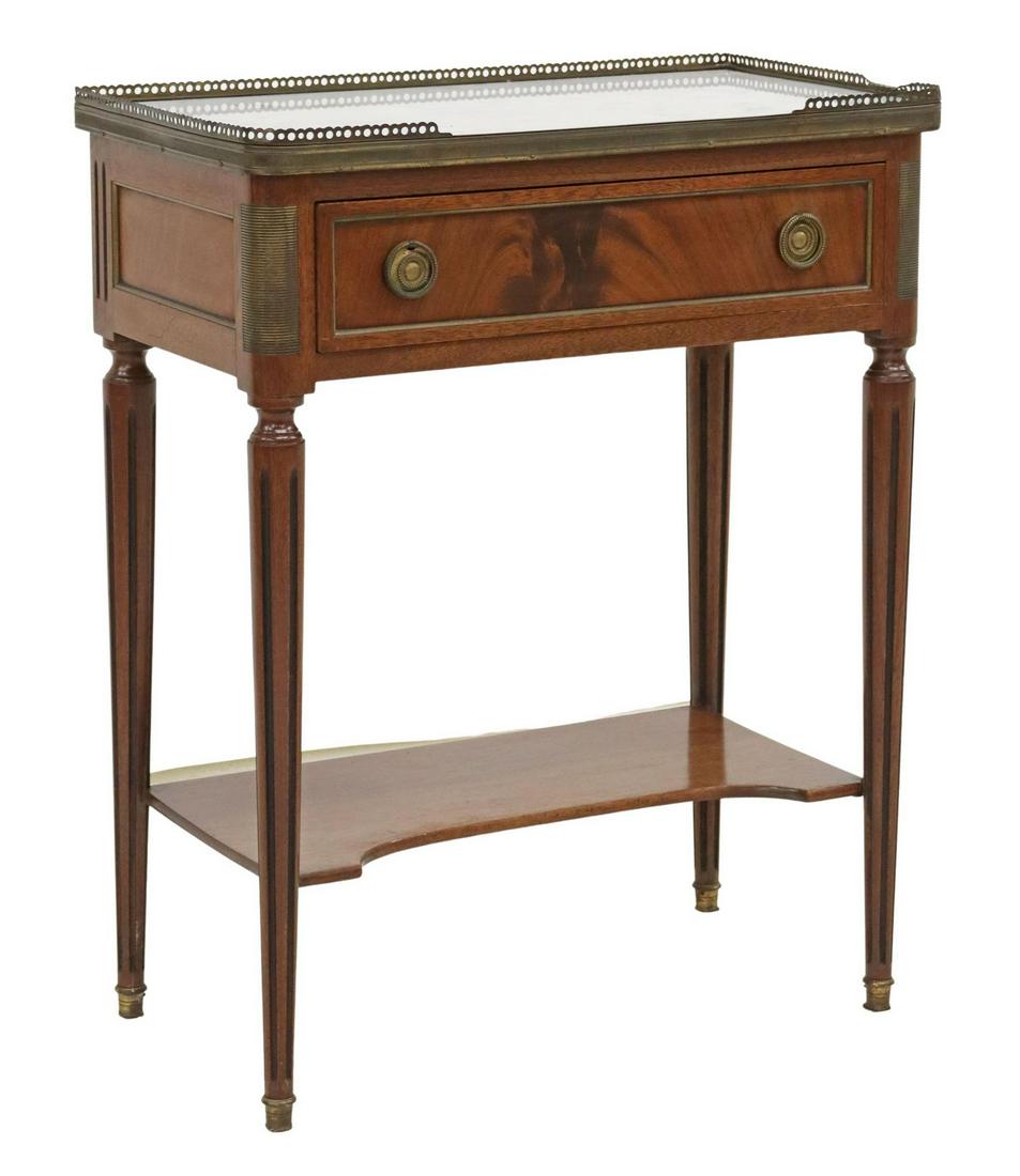 FRENCH LOUIS XVI STYLE MAHOGANY SIDE TABLE STAND (1 of 5)