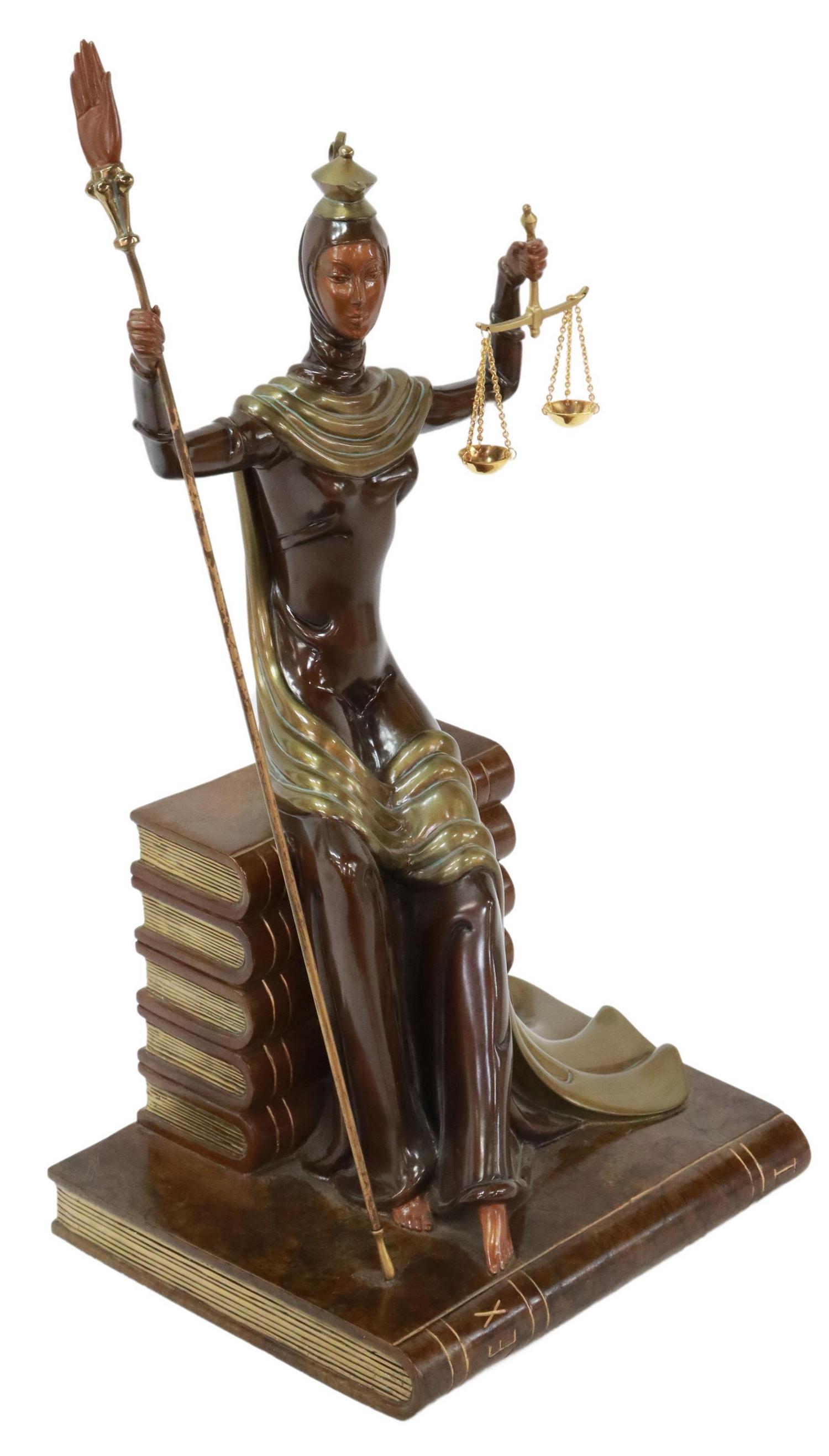 AFTER ERTE (1892-1990) JUSTICE BRONZE SCULPTURE (1 of 6)