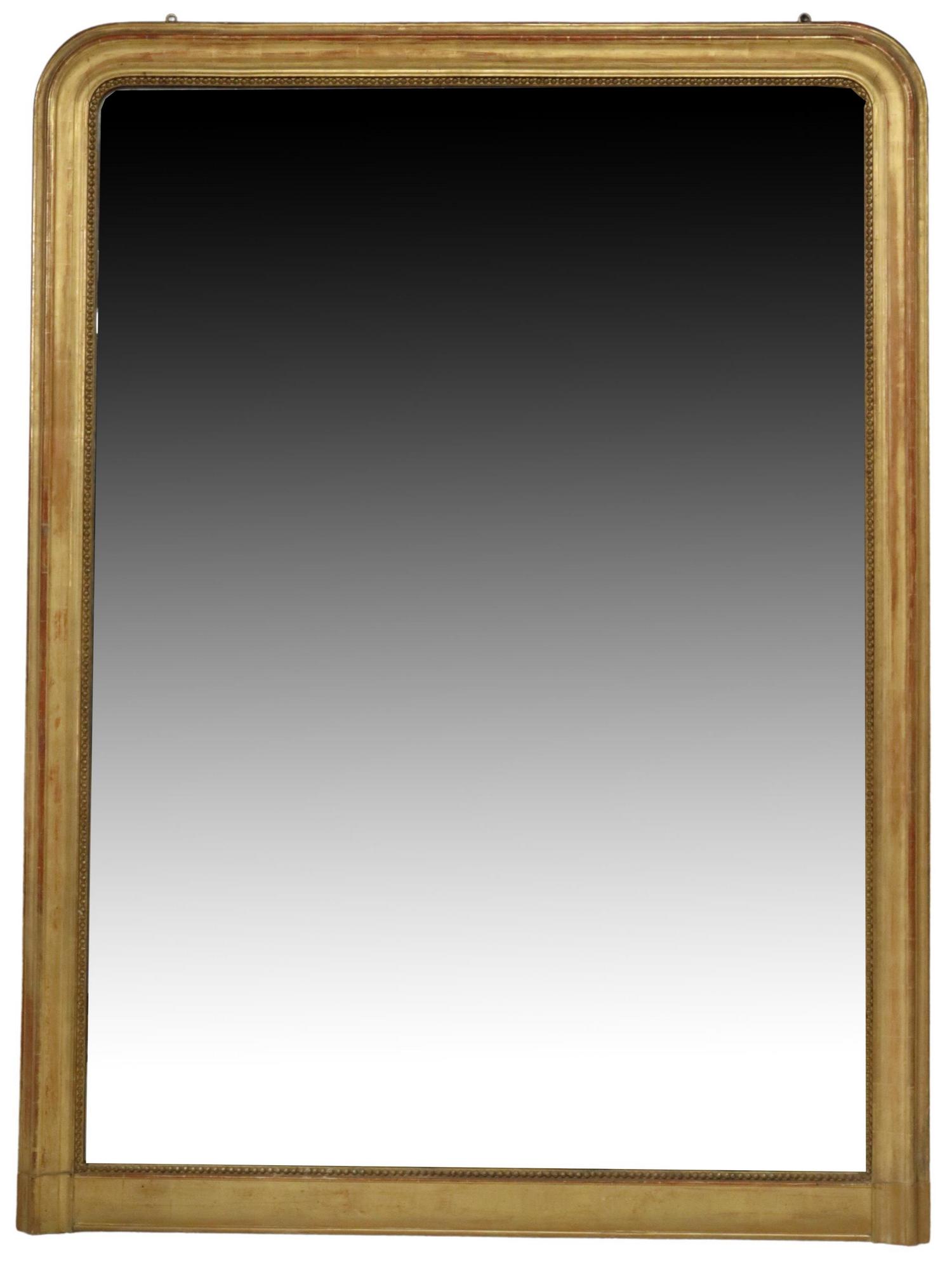 FRENCH LOUIS PHILIPPE GILTWOOD MIRROR, 80" X 60" (1 of 3)