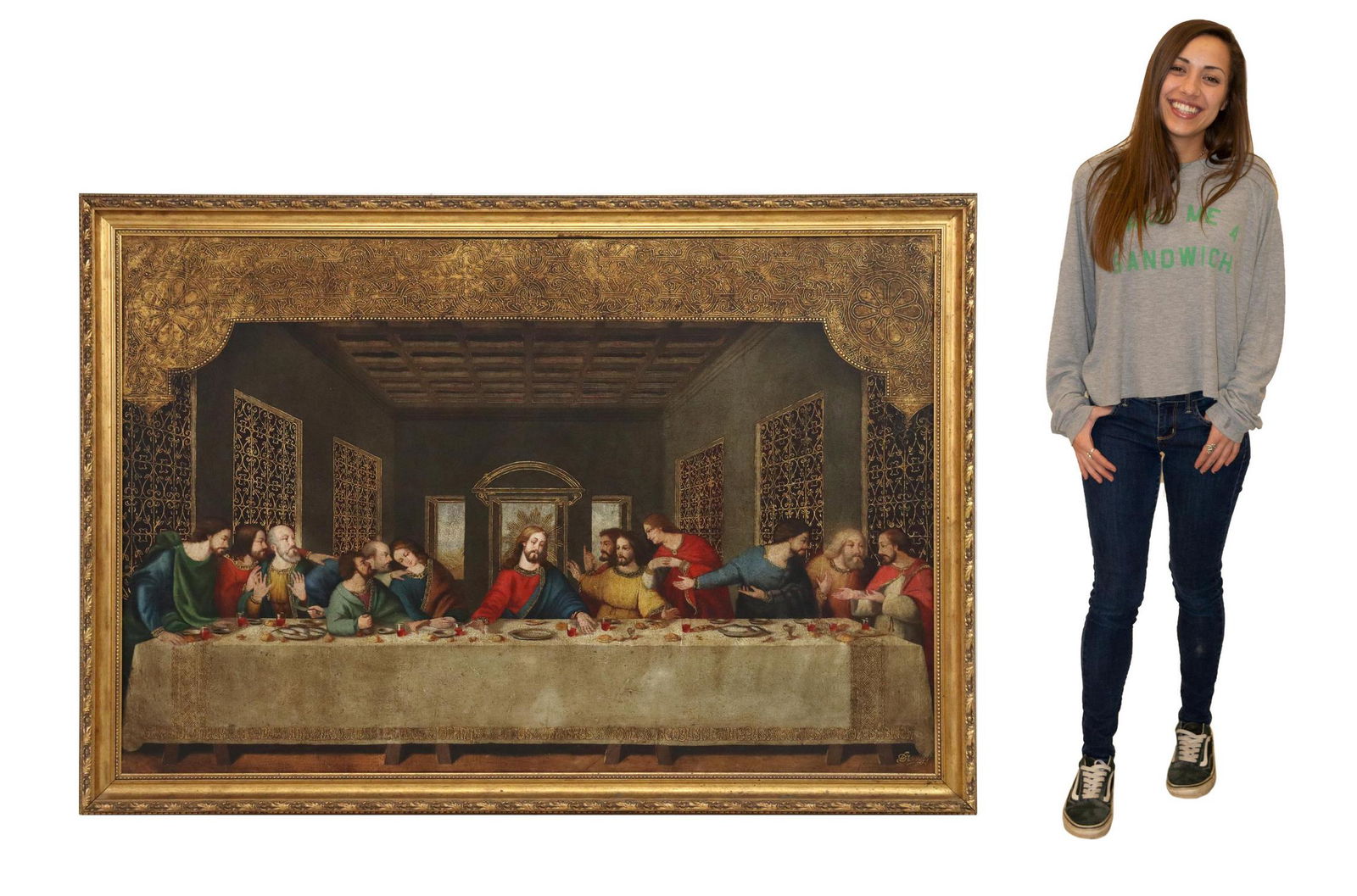 DIANA MENDOZA THE LAST SUPPER PAINTING, 48" X 72" (1 of 9)