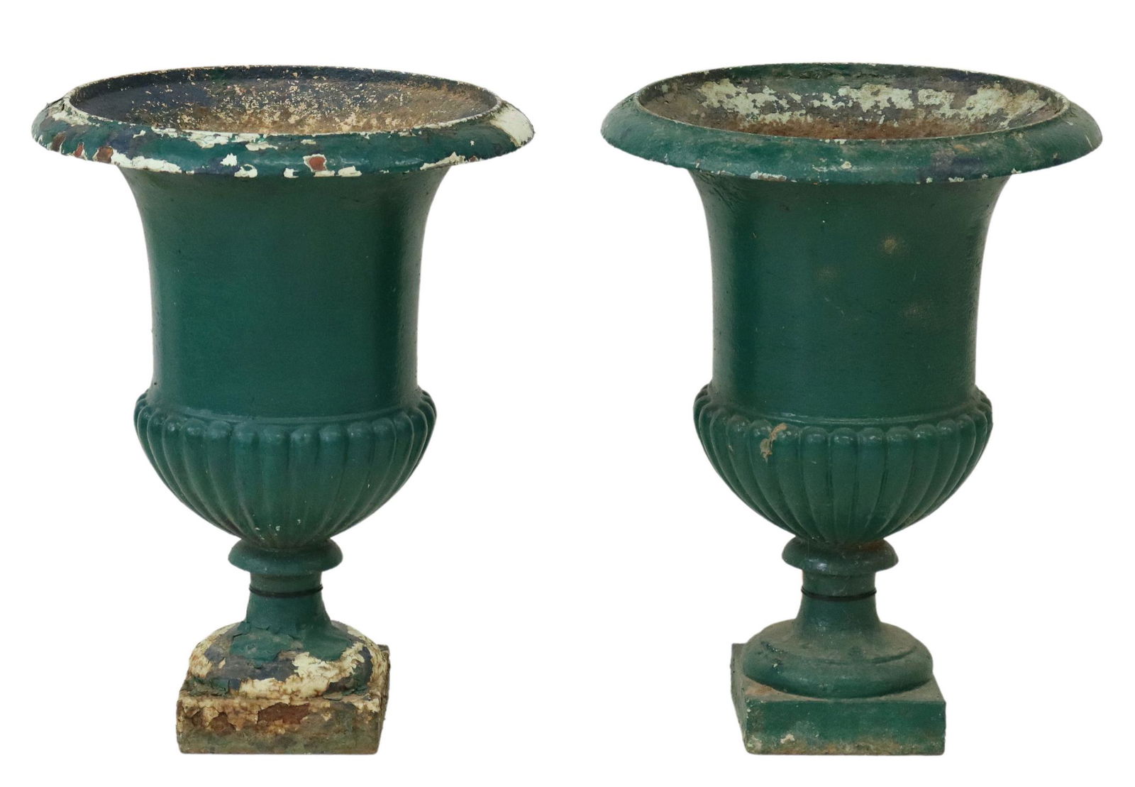(2) FRENCH CAST IRON CAMPANA-FORM URN PLANTERS (1 of 3)
