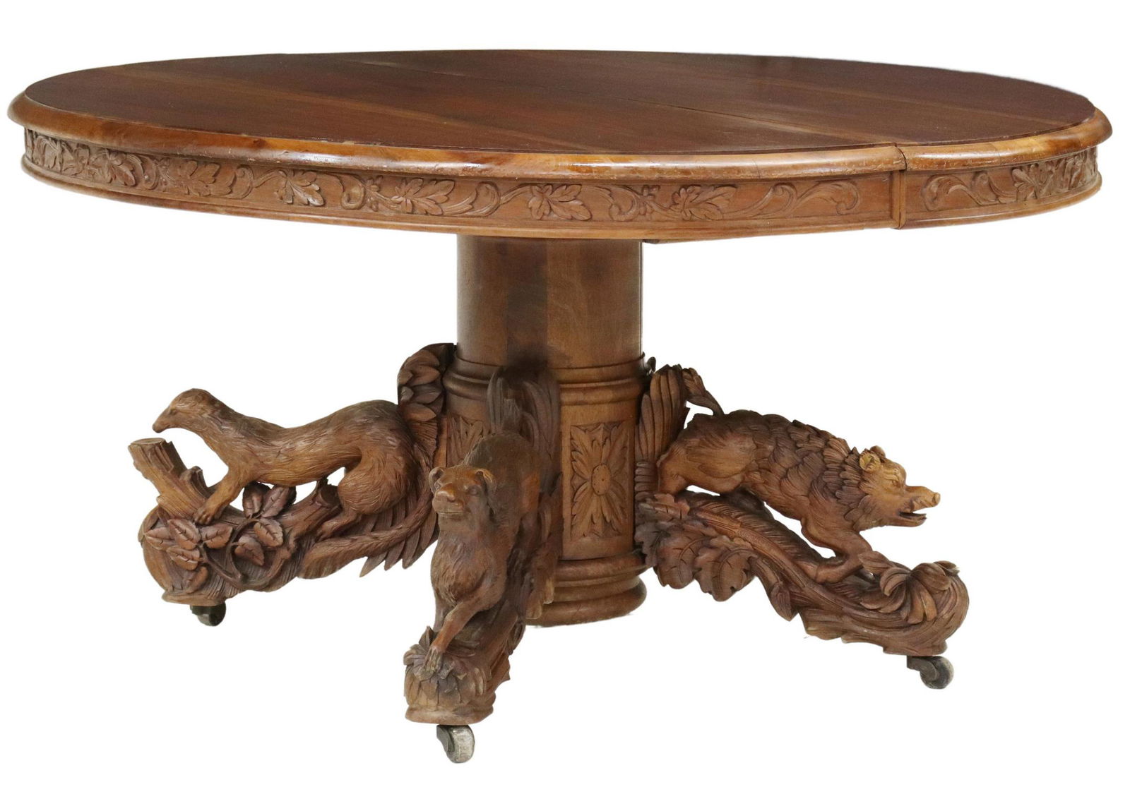 MONUMENTAL FRENCH HUNT PEDESTAL EXTENSION TABLE (1 of 7)