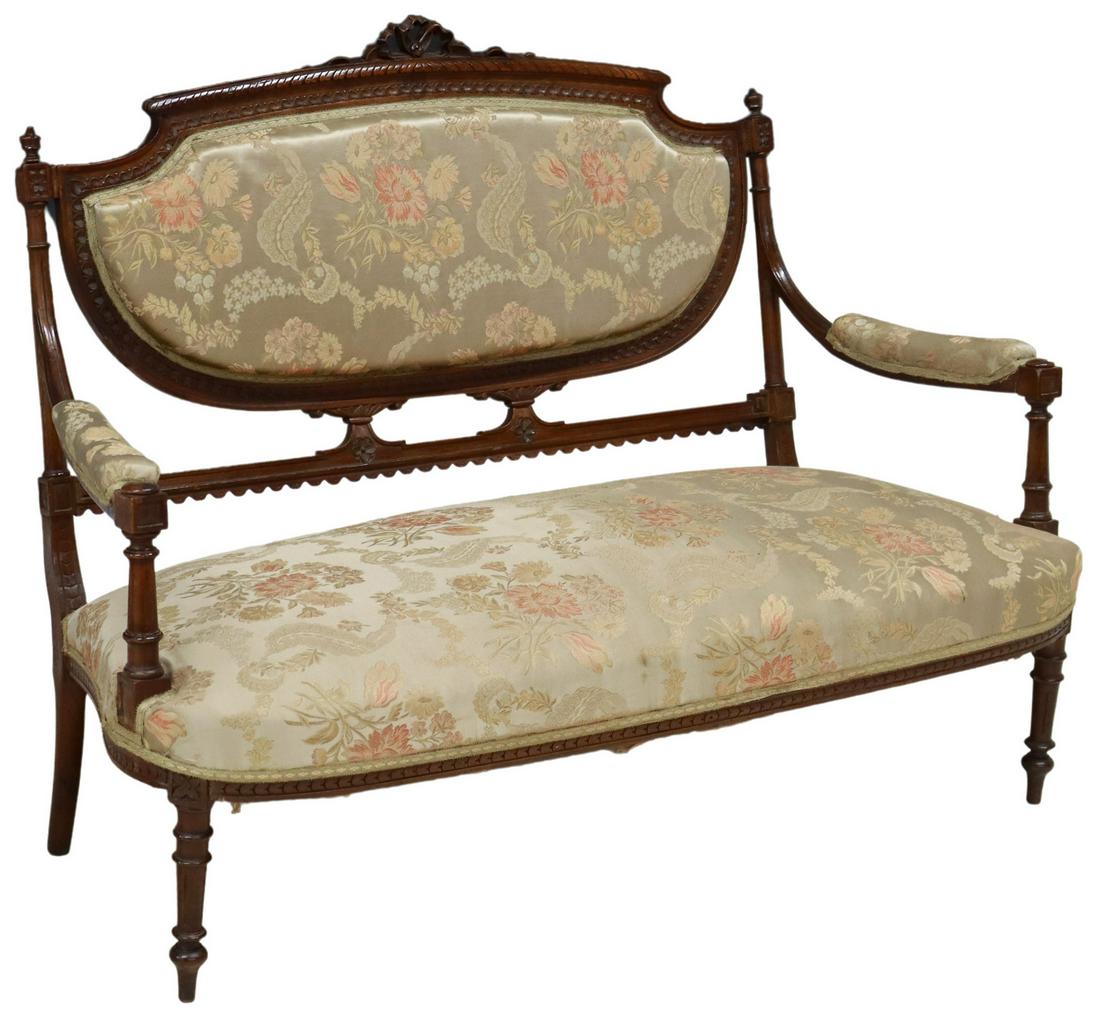 FRENCH LOUIS XVI STYLE SALON SETTEE SOFA (1 of 3)