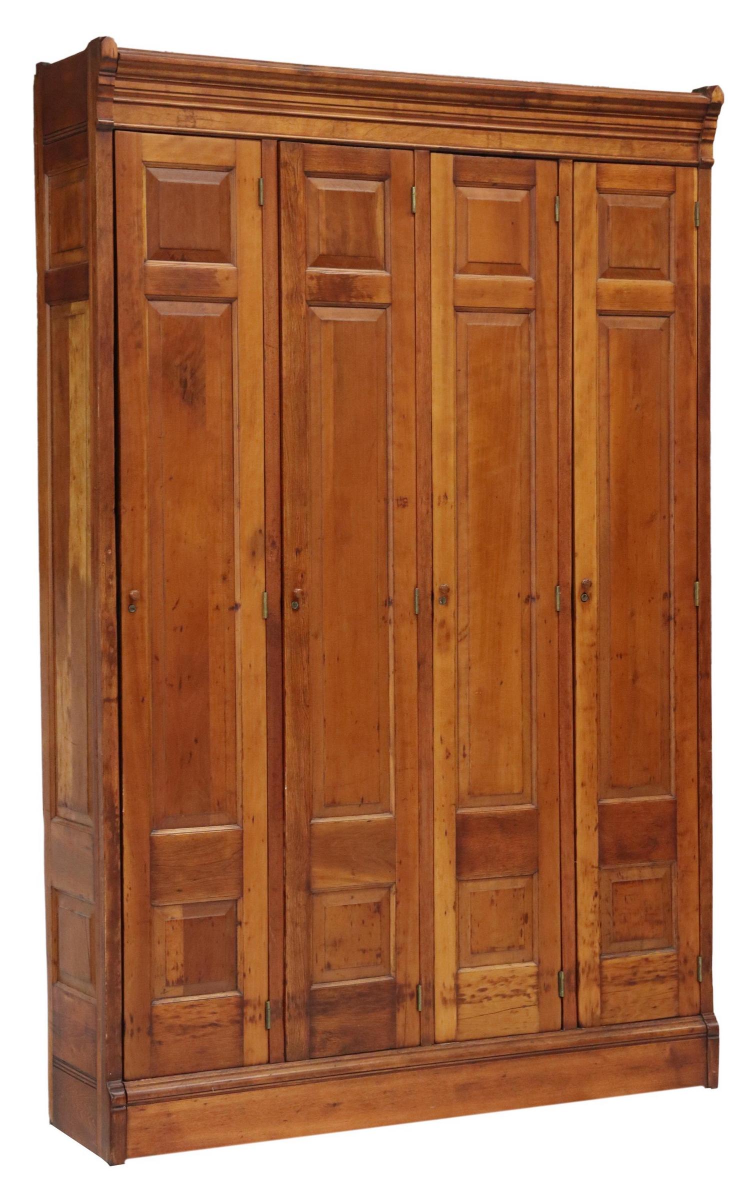 PANELED WOOD STORAGE CABINET CONVENT LOCKER (1 of 4)
