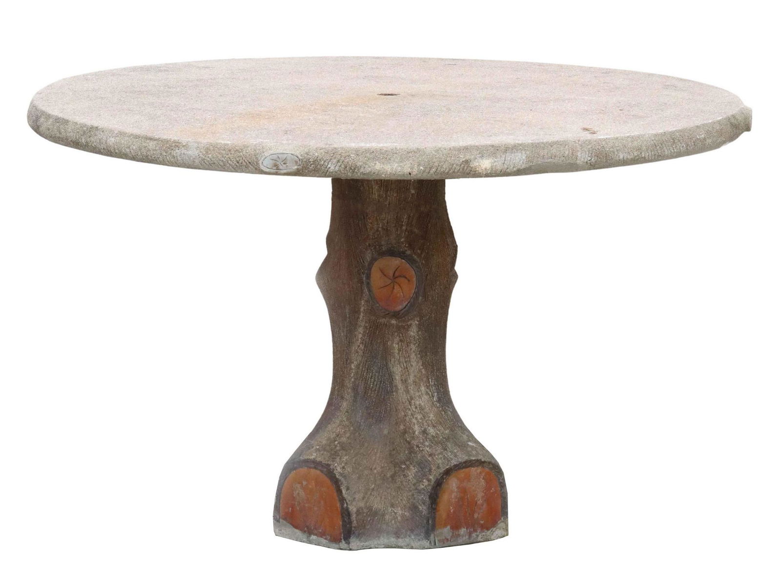 CAST STONE FAUX BOIS GARDEN PATIO TABLE (1 of 3)