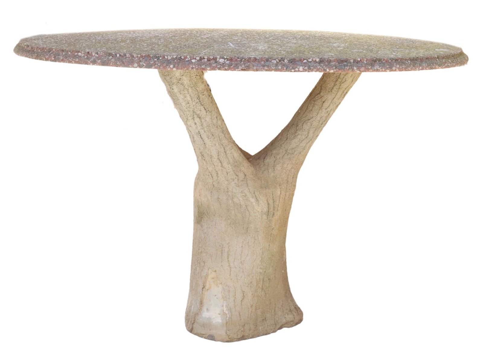 CAST STONE FAUX BOIS GARDEN TABLE (1 of 3)