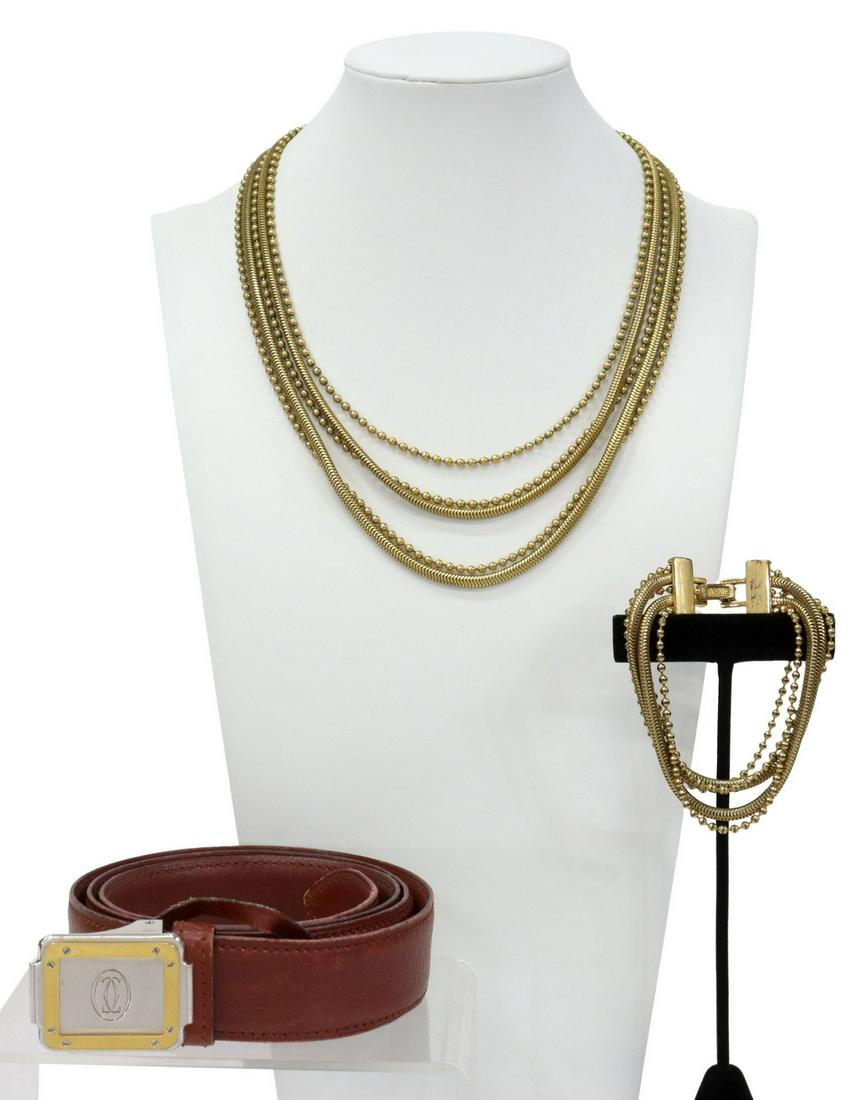 (3) MUST DE CARTIER BELT & DIOR NECKLACE, BRACELET (1 of 8)