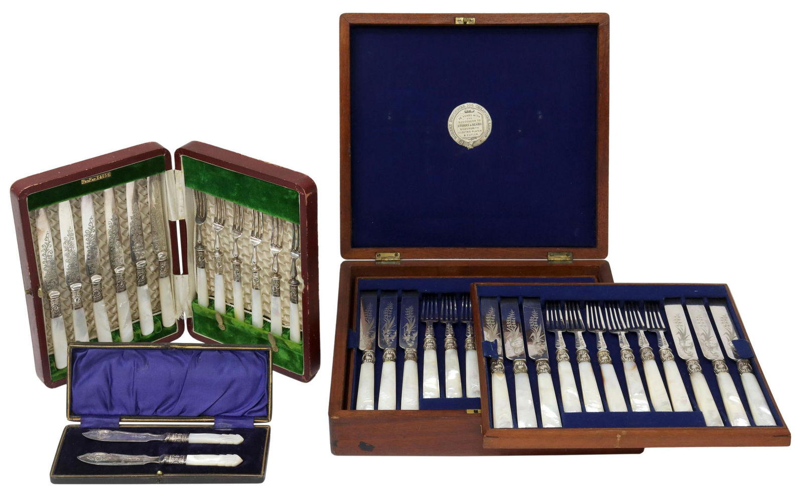 (38) ENGLISH SILVERPLATE & MOP FLATWARE SERVICES (1 of 10)