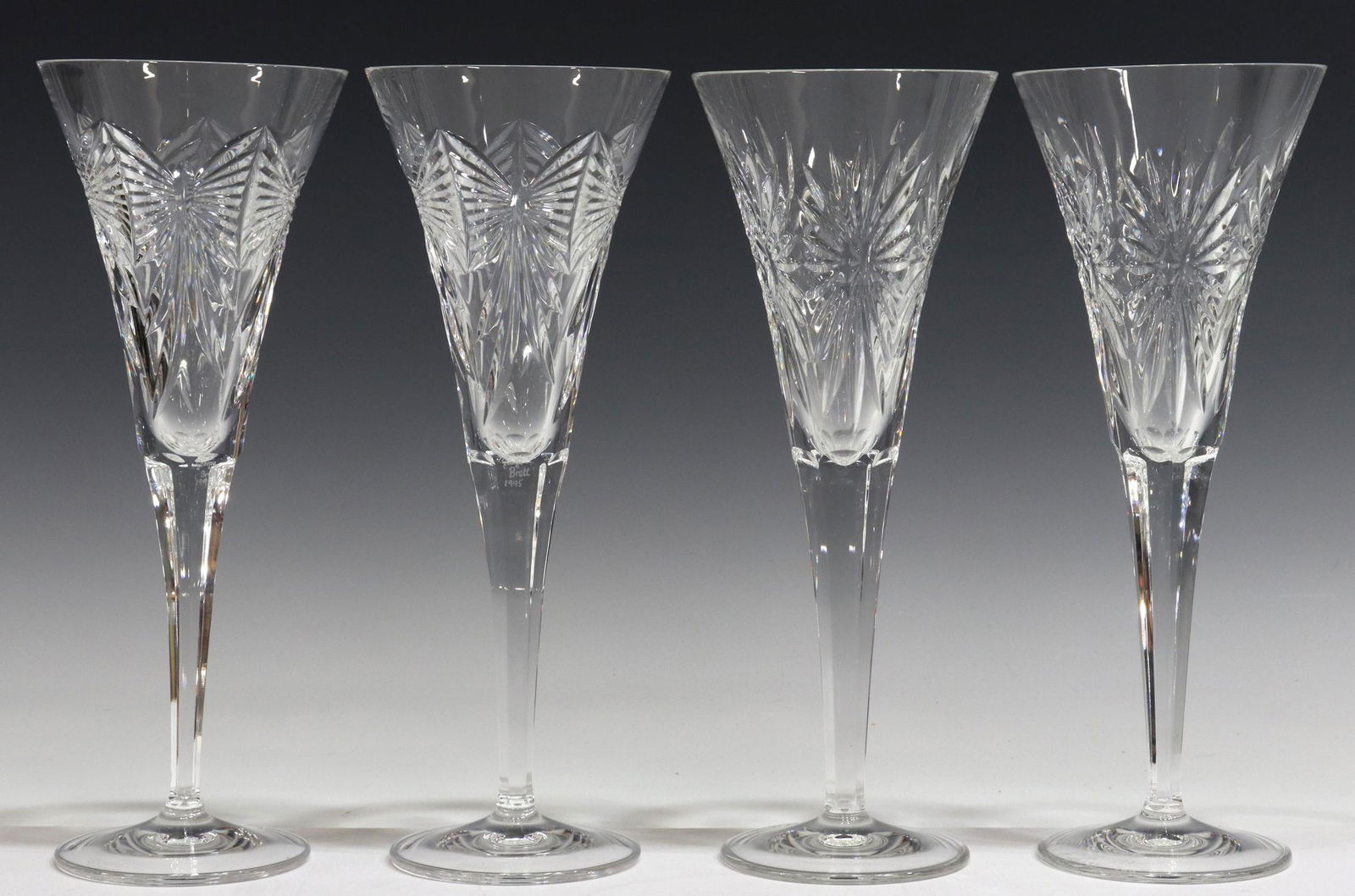 (4) WATERFORD MILLENNIUM CRYSTAL TOASTING FLUTES (1 of 6)