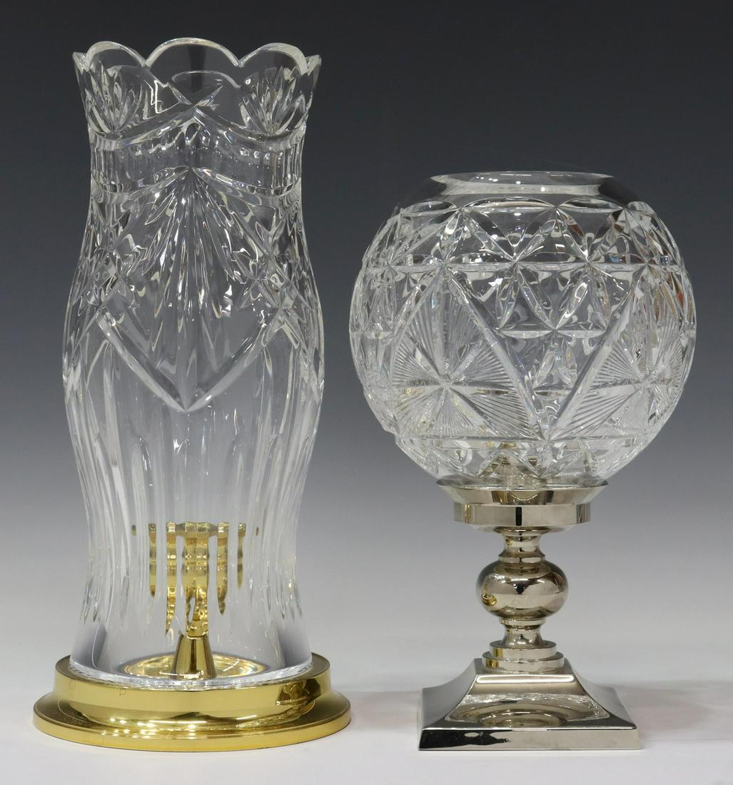 (2) WATERFORD CUT CRYSTAL HURRICANE CANDLE LAMPS (1 of 6)