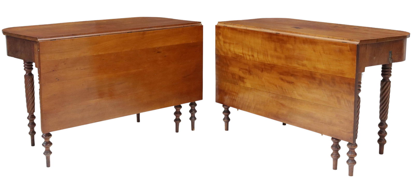 (2) SHERATON STYLE DROP-LEAF GATE LEG TABLES (1 of 7)