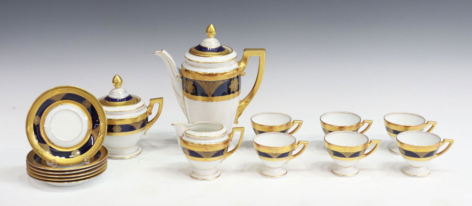 (15) CZECH PIRKENHAMMER ART DECO DEMITASSE SERVICE (1 of 8)