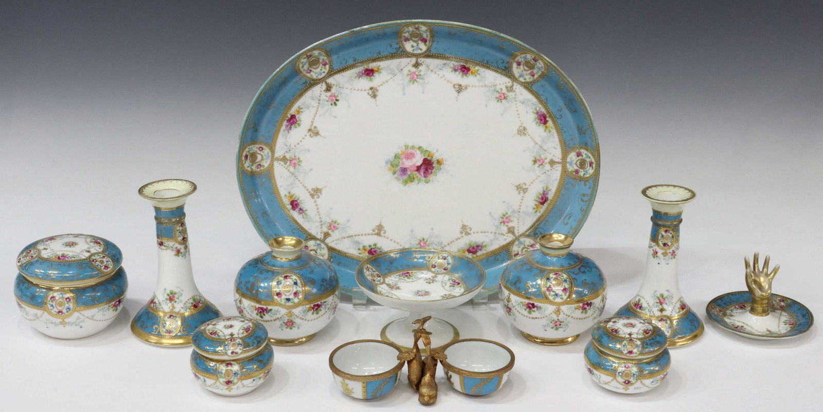 11) LIBERTY RETAILED NIPPON PORCELAIN DRESSING SET (1 of 6)