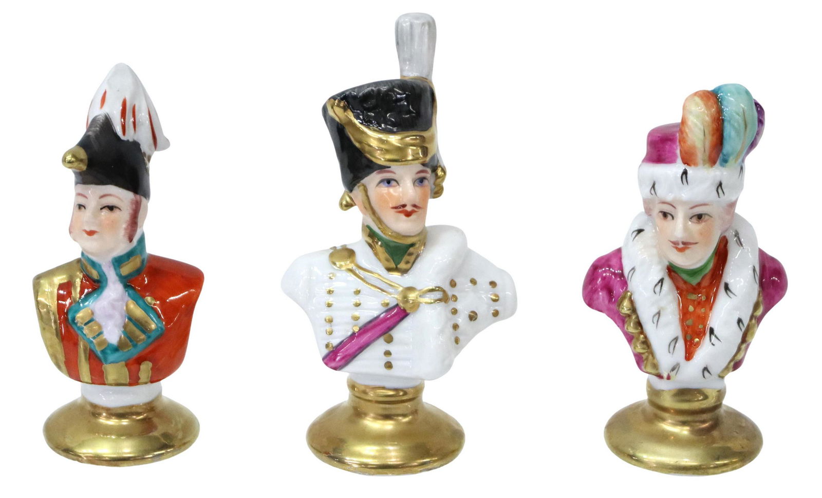 (3) FRENCH LIMOGES PORCELAIN NAPOLEONIC BUSTS (1 of 4)