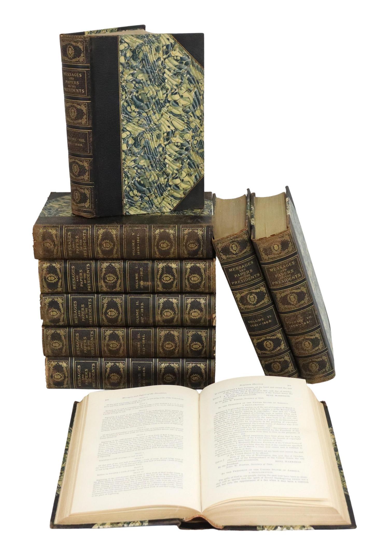 (9) BOOKS: MESSAGES OF PRESIDENTS, 1789-1898 (1 of 9)
