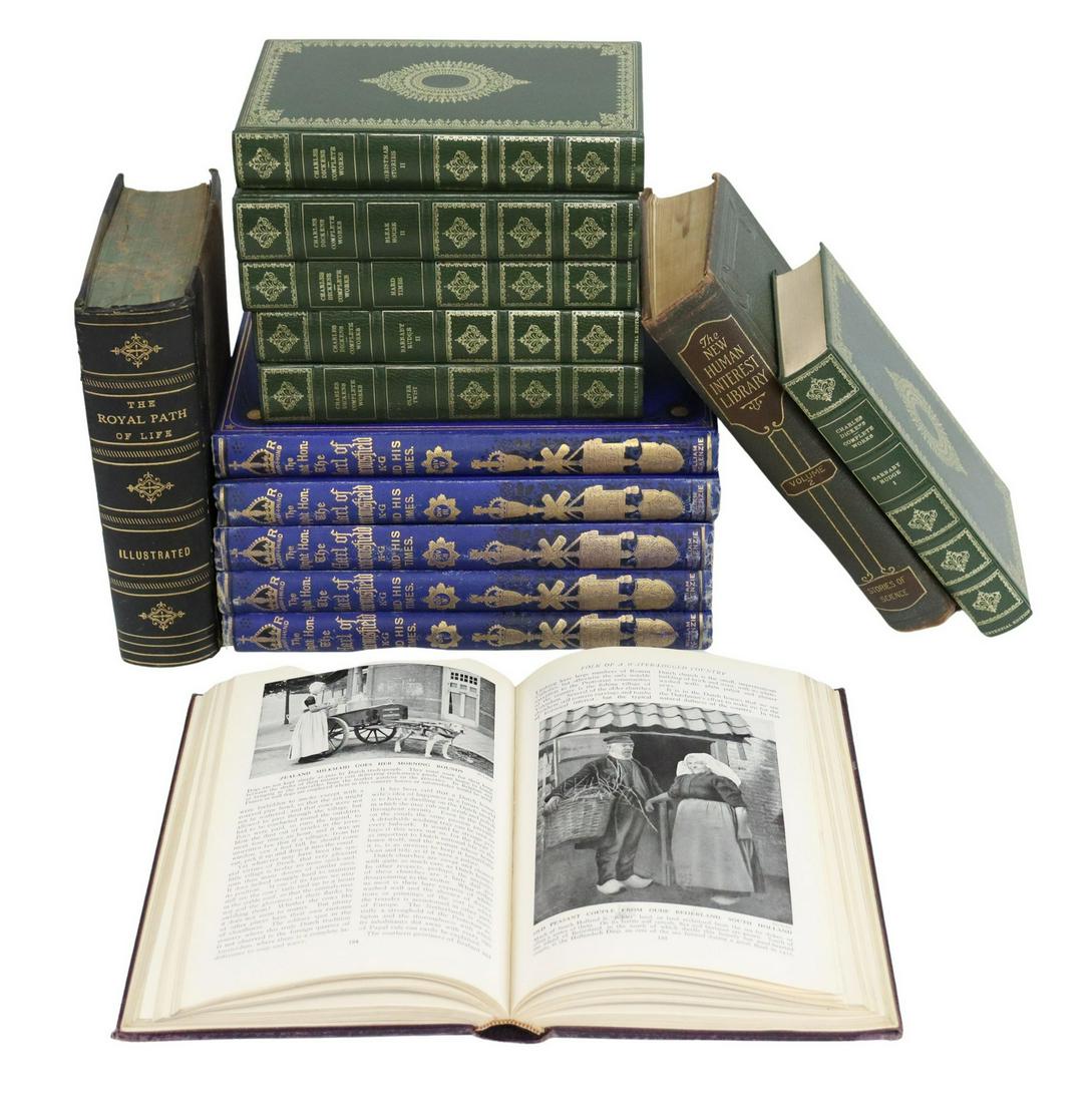 (14) BOOKS: SOME LEATHER BINDING, ILLUSTRATIONS (1 of 12)