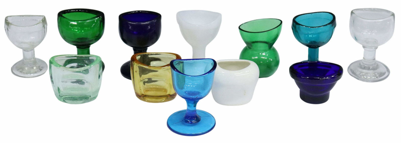 (12) GLASS & PORCELAIN EYE WASH CUPS (1 of 5)