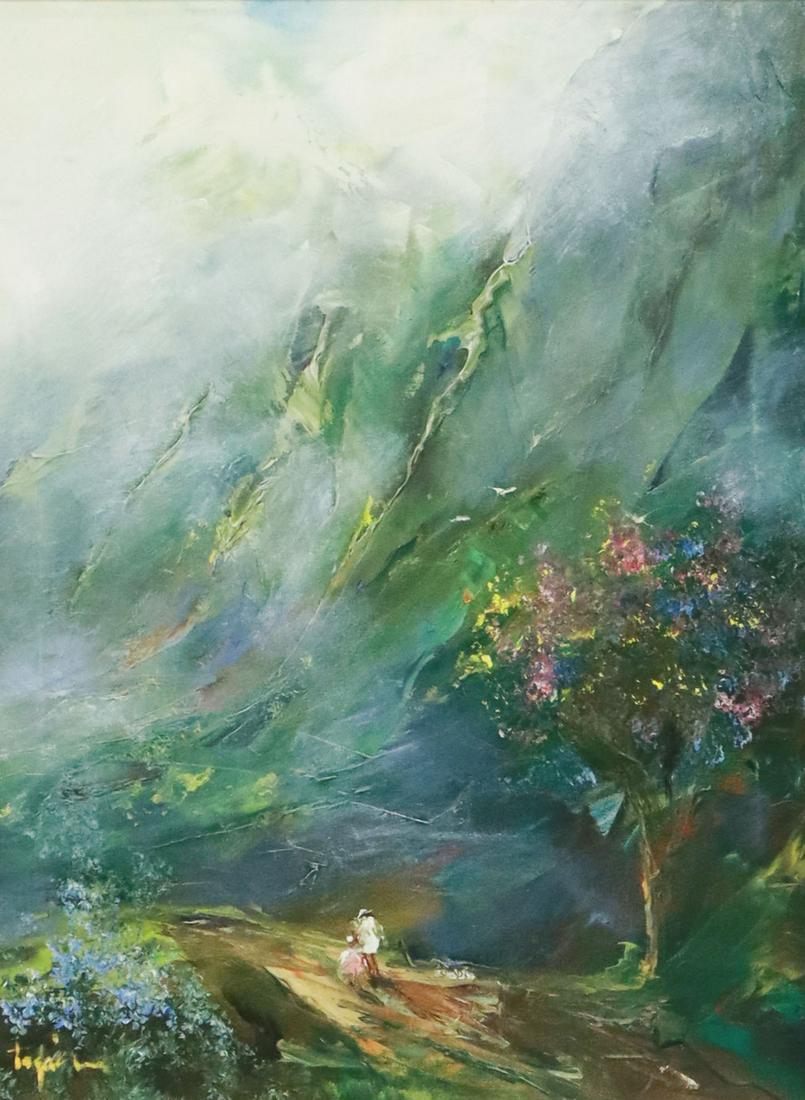 HIROSHI TAGAMI (1929-2014) MORNING WALK, 24" X 18" (1 of 4)