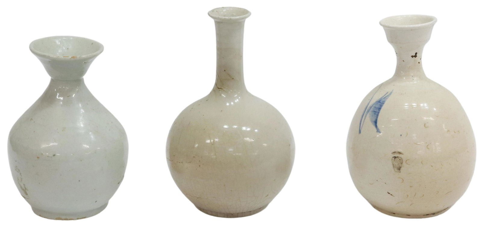 (3) KOREAN CELADON GLAZED BOTTLES/ VASES (1 of 4)