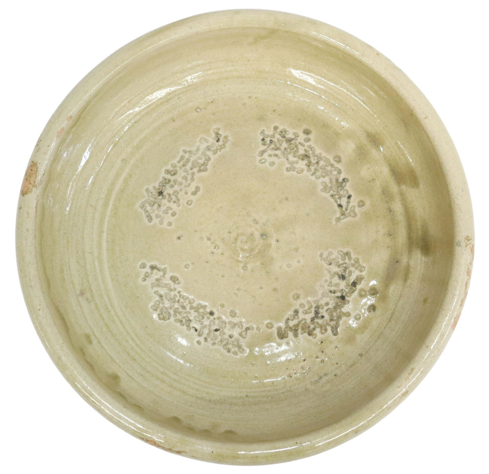 ASIAN CELADON-GLAZED EARTHENWARE BASIN BOWL (1 of 3)