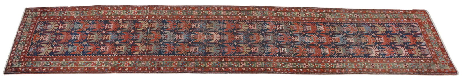 HAND-TIED PERSIAN HAMADAN RUNNER, 14'5" X 3'0" (1 of 3)