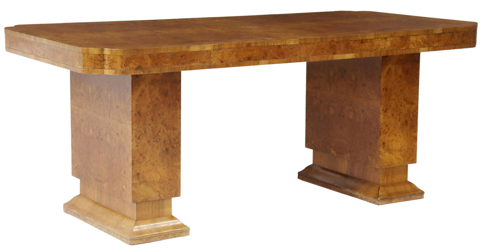 H & L EPSTEIN (ATTR) ART DECO BURLED DINING TABLE (1 of 4)